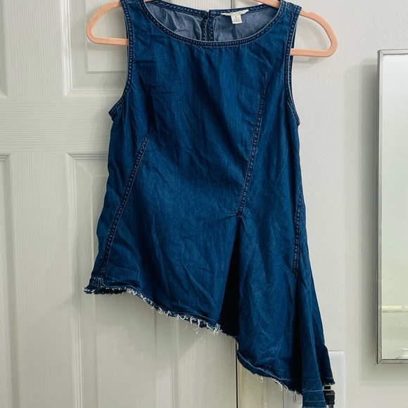 Cato Tops Cato Denim Abstract Sleeveless Frayed Tank Poshmark